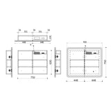 Marcoola Front-Lit LED Shaving Cabinet Matte White- 900/1200x750mm