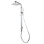 AQU 10'' Square Wide Rail Shower Station Top Water Inlet - Chrome
