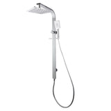 AQU 10'' Square Wide Rail Shower Station Top Water Inlet - Chrome