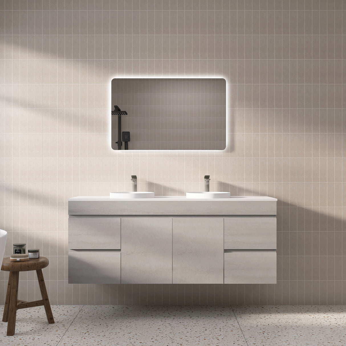 NOVA Plywood Wall Hung Vanity 1500mm (Single/ Double Bowl) - Clearance