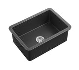 POS Camden Matte Black Fireclay Undermount Kitchen Sink 677x470x254mm