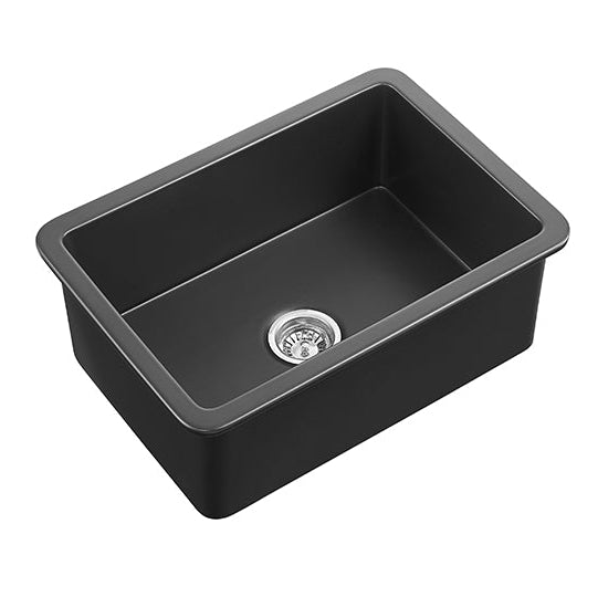 POS Camden Matte Black Fireclay Undermount Kitchen Sink 810x480x254mm