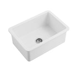 POS Camden Gloss White Fireclay Undermount Kitchen Sink 677x470x254mm