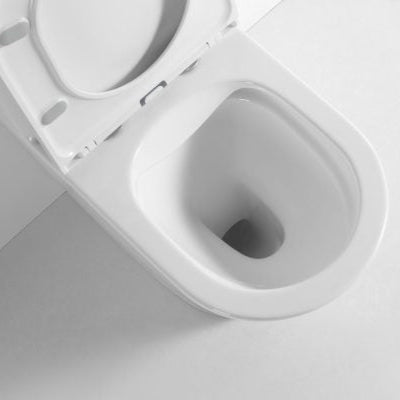 London Rimless Back To Wall Toilet Suite (Gloss White)