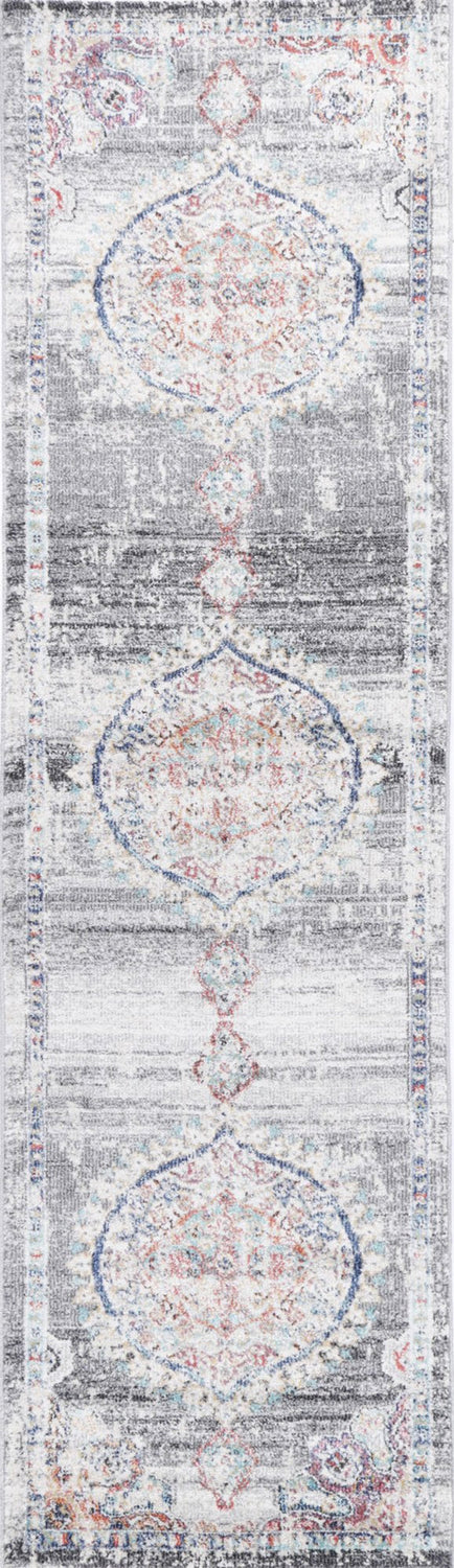 Salsa Hollow Medalion Transitional Grey Rug