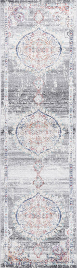 Salsa Hollow Medalion Transitional Grey Rug