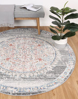 Salsa Hollow Medalion Transitional Grey Rug