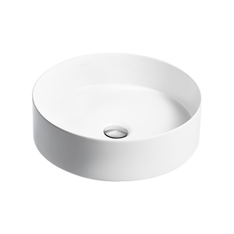 KOHLER Mica Round Slim Rim Basin (Gloss White/ Gloss Black)