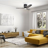 SEACLIFF 44 DC Hugger Ceiling Fan with LED Light Matte Black