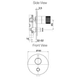 KOHLER Components Shower/Bath With Diverter Mixer Thin Trim - Oyl Handle