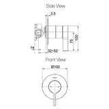 KOHLER Components Shower/Bath Mixer Thin Trim - Lever Handle