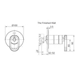 KOHLER Components Shower/Bath Mixer Thin Trim -Industrial Handle