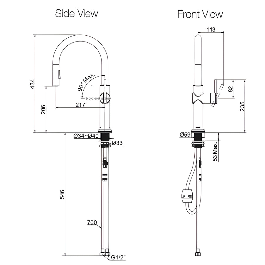 KOHLER Crue Pull- Down Kitchen Faucet
