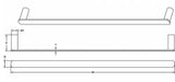 VETTO Single Towel Rail (600mm) - Brushed Gun Metal