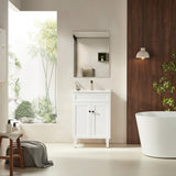 Harrington Floor PVC Cabinet Vanity 600mm (Matte White)