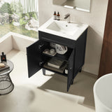 Harrington Floor PVC Cabinet Vanity 600mm (Matte Black)