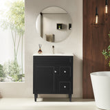 Harrington Floor PVC Cabinet Vanity 750mm (Matte Black)