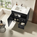 Harrington Floor PVC Cabinet Vanity 750mm (Matte Black)