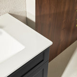 Harrington Floor PVC Cabinet Vanity 750mm (Matte Black)