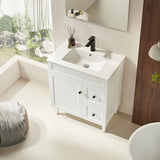 Harrington Floor PVC Cabinet Vanity 750mm (Matte White)