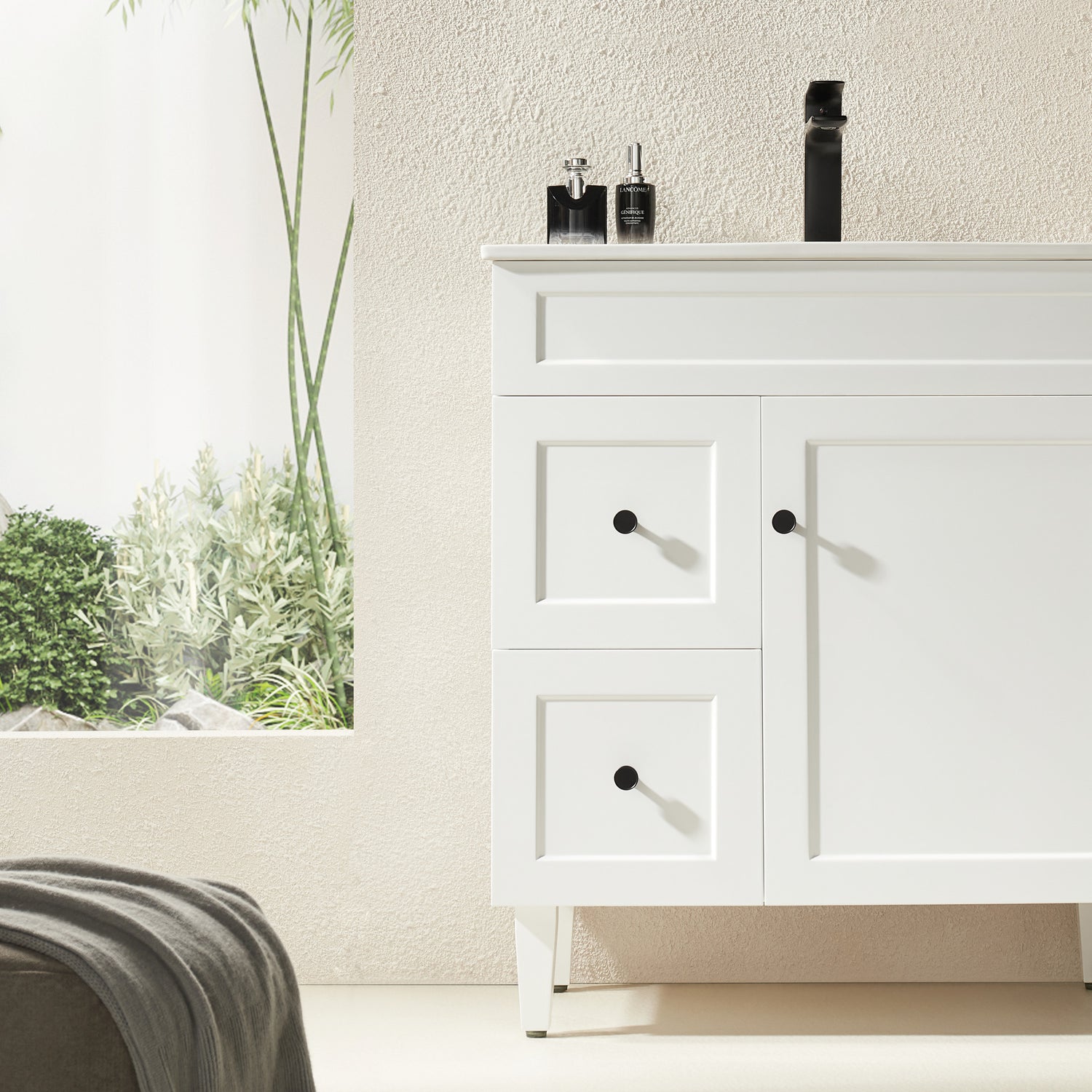 Harrington Floor PVC Cabinet Vanity 750mm (Matte White)