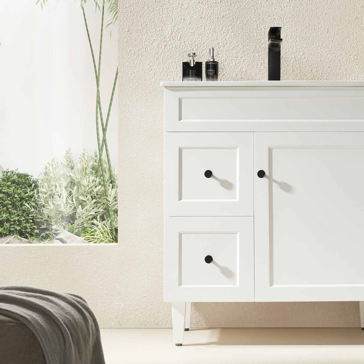 Harrington Floor PVC Cabinet Vanity 750mm (Matte White)