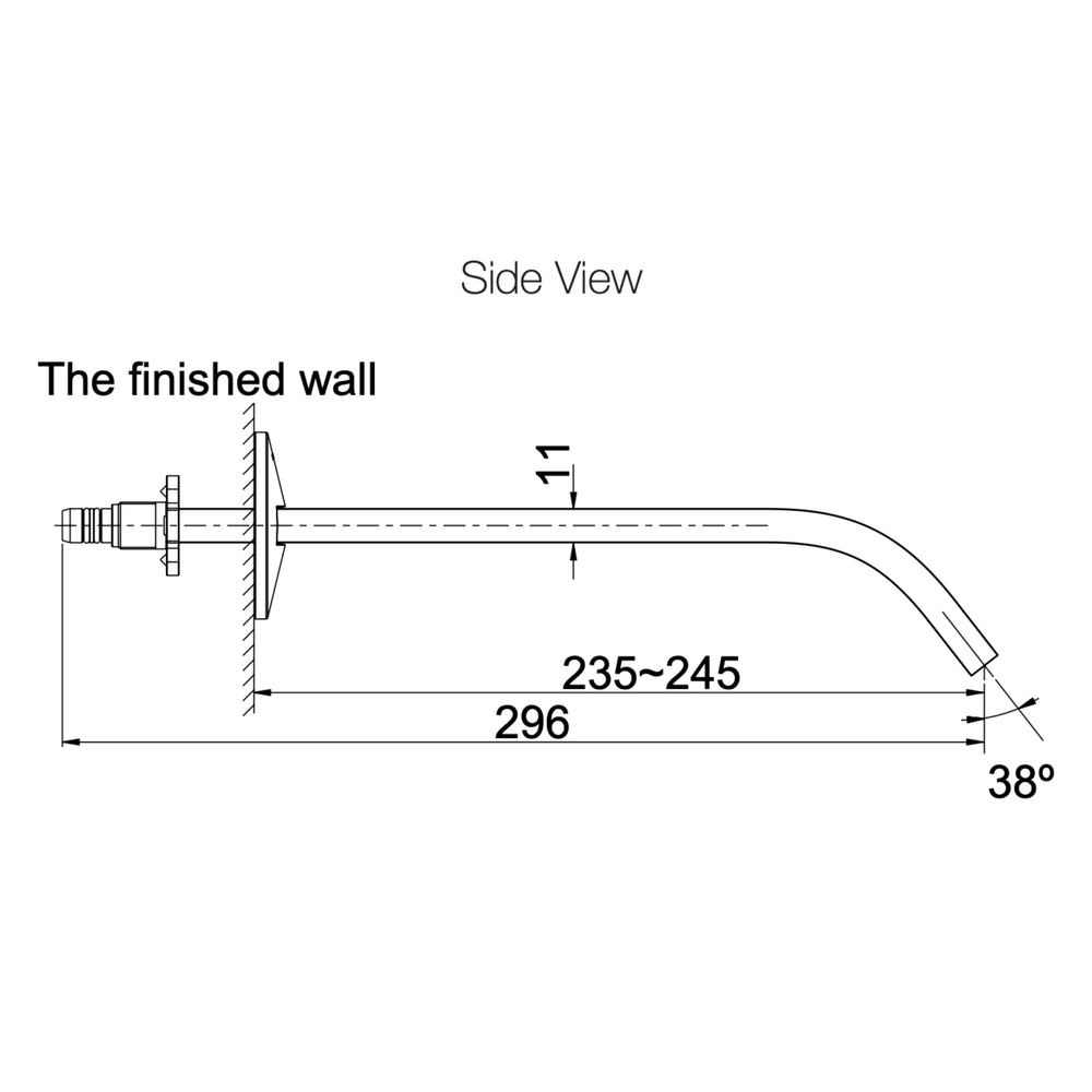 KOHLER Components Wall Mount Ribbon Basin Spout (245mm)