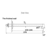 KOHLER Components Wall Mount Row Basin Spout (245mm)