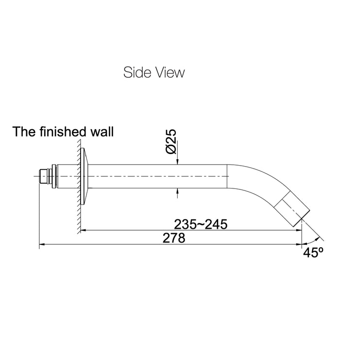 KOHLER Components Wall Mount Basin Spout - Tube