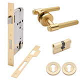 Manovella Entrance Door Kit- Rosedale-Satin Brass