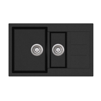Aleksander Double Bowls Granite Kitchen Sink (800x500x200)