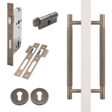 Manovella Entrance Roller Lock Kit - Charmian Pull-Aged Brass