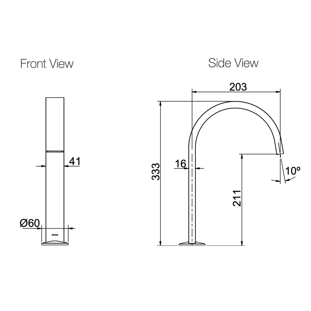 KOHLER Components Deck Mount Bath Spout - Ribbon (203mm)