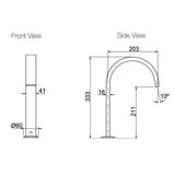 KOHLER Components Deck Mount Bath Spout - Ribbon (203mm)