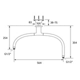 KOHLER  Statement Iconic Dual Shower Arm