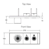 KOHLER Anthem™ Recessed Mechanical Thermostatic Control Panel - Two Outlets (2OT)
