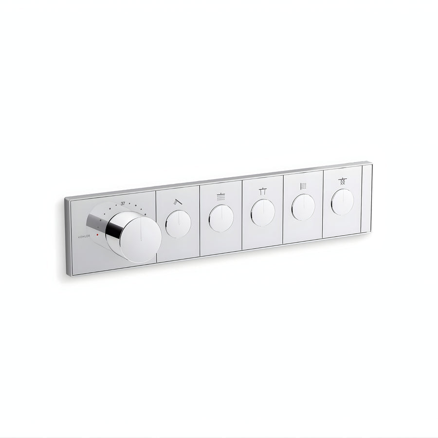 KOHLER Anthem™ Recessed Mechanical Thermostatic Control Panel - Five Outlets (5OT)