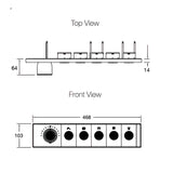 KOHLER Anthem™ Recessed Mechanical Thermostatic Control Panel - Five Outlets (5OT)
