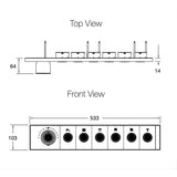 KOHLER Anthem™ Recessed Mechanical Thermostatic Control Panel - Six Outlets (6OT)