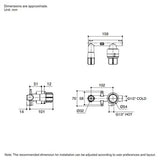 KOHLER Single Control WM LAV Valve required for ALEO-S Wall Mount Basin Mixer