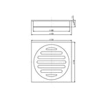 Square Chrome Floor Waste (100mm)