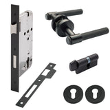 Manovella Entrance Door Kit- Rosedale-Matte Black