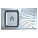 Otus Single Left Hand Bowl with Drainer Sink 800mm