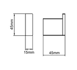 IVANO Series Square Robe Hook - Gun Metal Grey