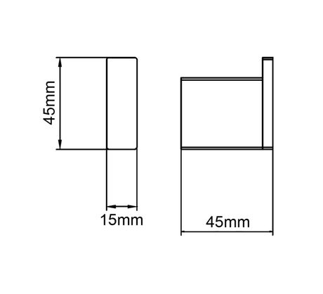 IVANO Series Square Robe Hook - Gun Metal Grey