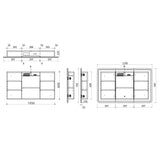 Marcoola Front-Lit LED Shaving Cabinet Matte White- 900/1200x750mm