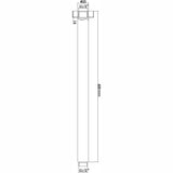 AQU Round Ceiling Shower Arm 400mm
