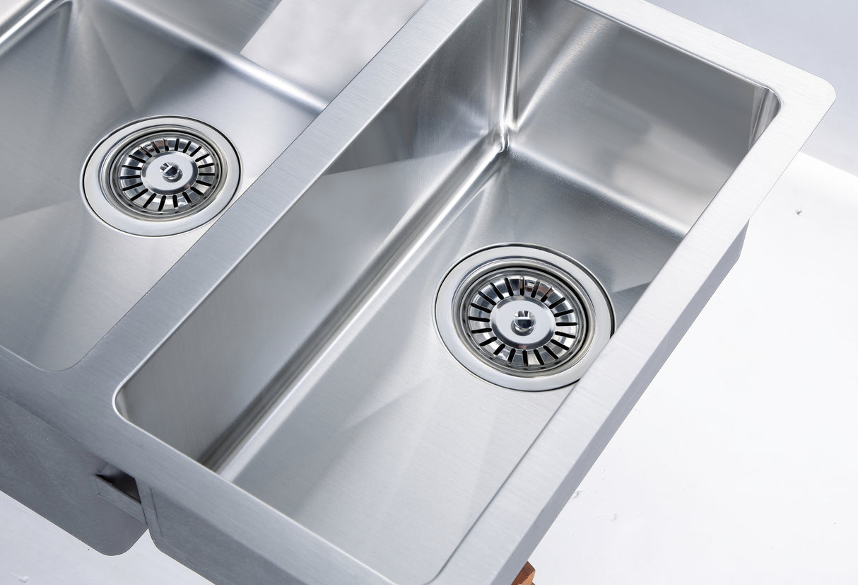 POS Double Bowl Handmade Stainless Steel Sink 660x450x200mm