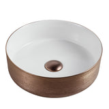 ABS Brushed Gold & Gloss White Basin (Round: 360x360x110)