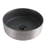 ABS Brushed Silver & Matt Black  Basin (Round: 360x360x120)